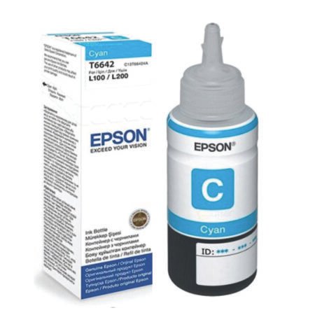 Botella de Tinta Original Epson T664220 70ml Cyan