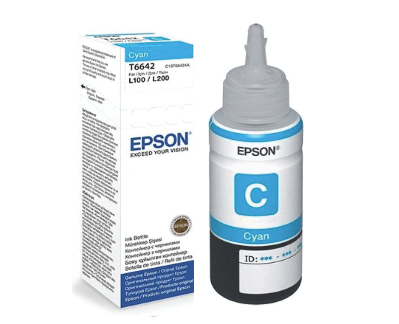 Botella de Tinta Original Epson T664220 70ml Cyan