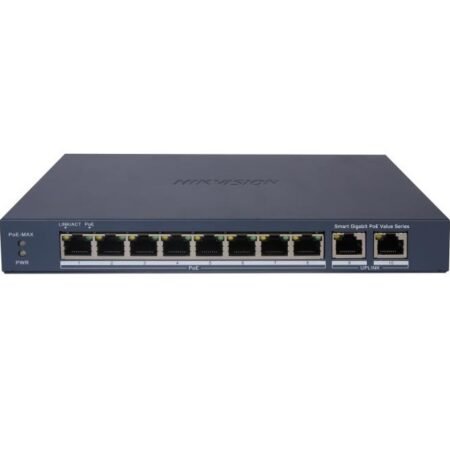 Switch PoE Hikvision 10 Puertos Gigabit 60W Administrable