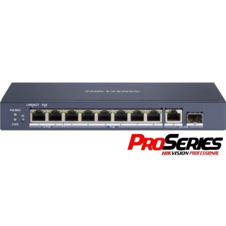 Switch PoE Hikvision Pro Series 9 Puertos Gigabit 110W