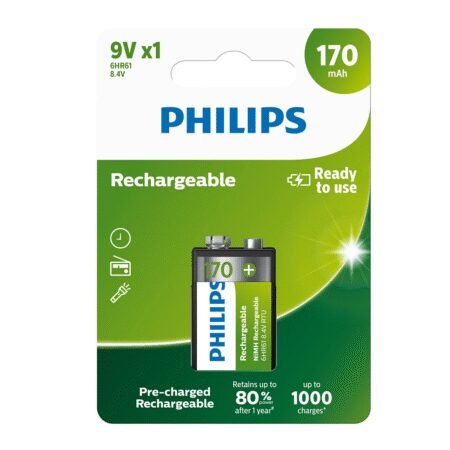 Batería Recargable Philips 9V 170mAh Pack Individual