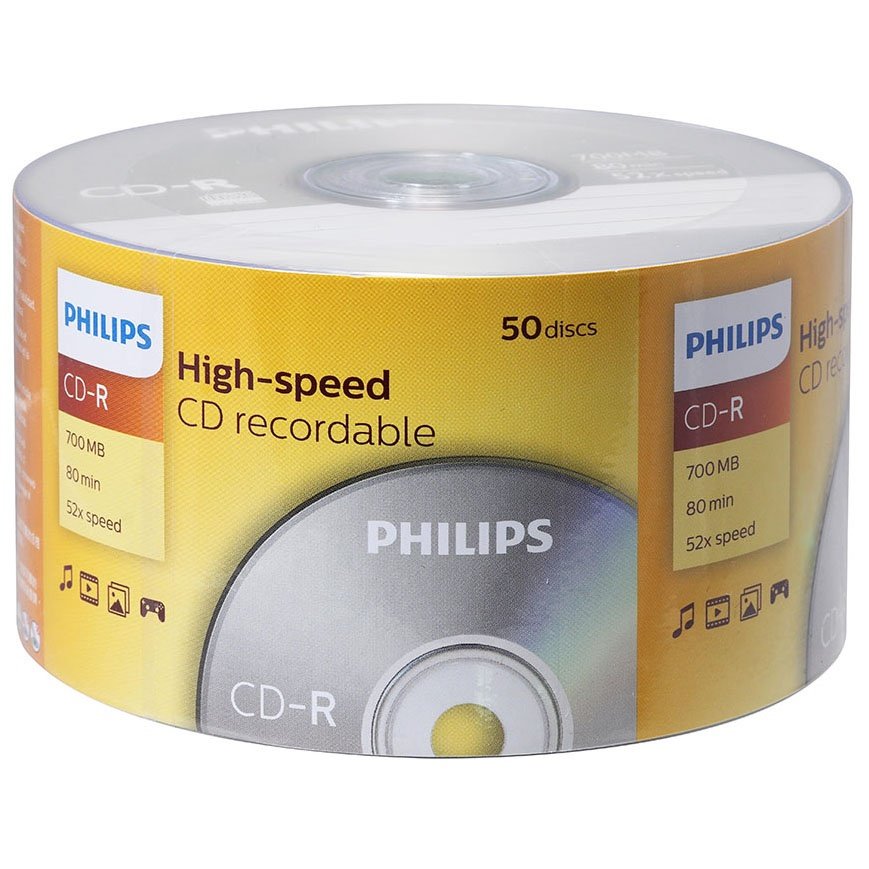 CD-R Philips 52x 700MB 80min Bulk 50 Unidades