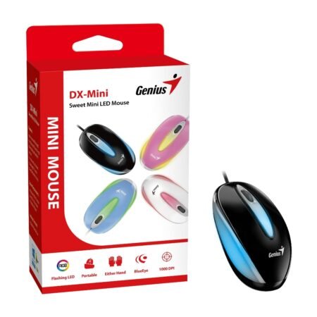 Mouse Genius DX-Mini USB Óptico LED RGB Negro