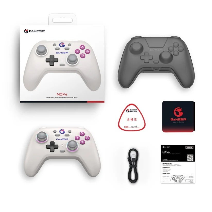 Joystick GameSir T4 Nova HD Rumble blanco Bluetooth - Image 3