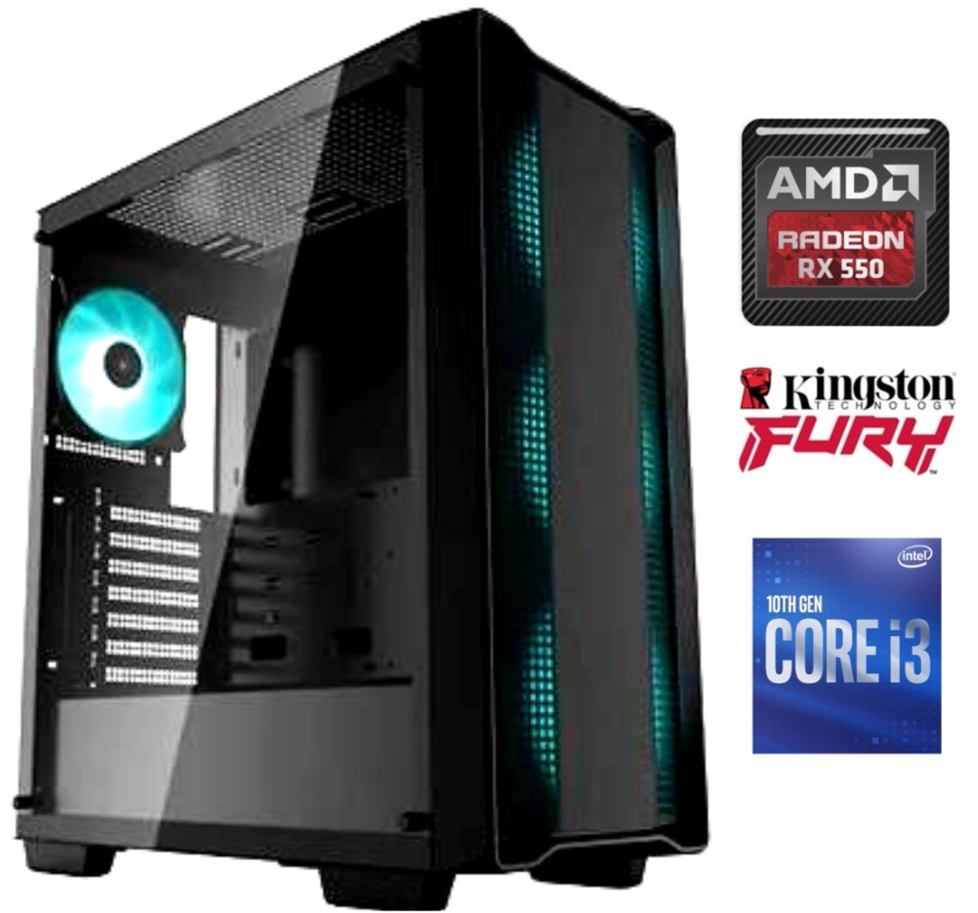 Equipo Gamer Core i3 10100F, 8GB, SSD 500GB, RX550 4GB - Image 2
