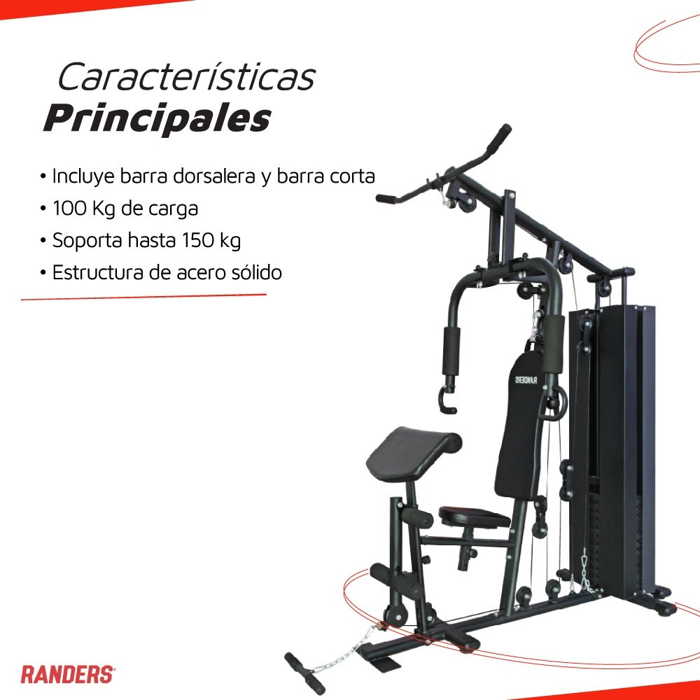 Multigimnasio Randers 100Kg c/scott - Image 10
