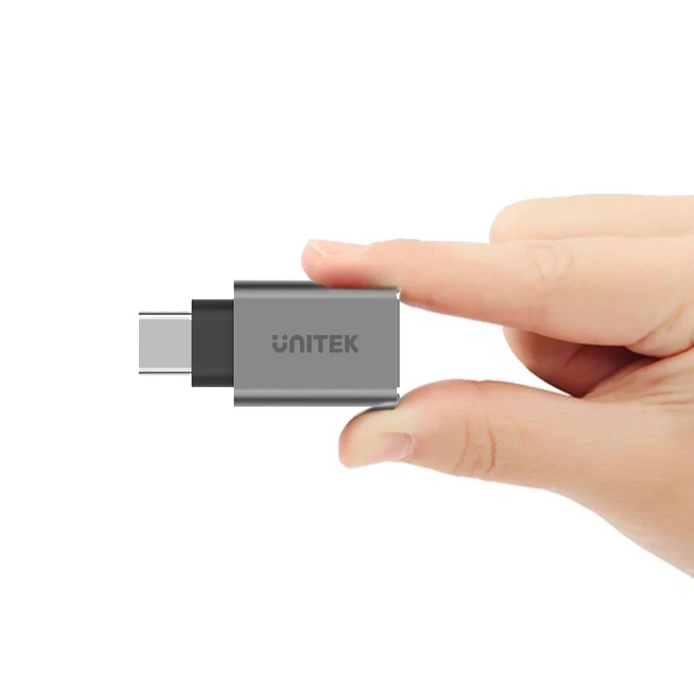 Adaptador Unitek USB 3.0 5Gbps USB-C a USB-A Gris - Image 3