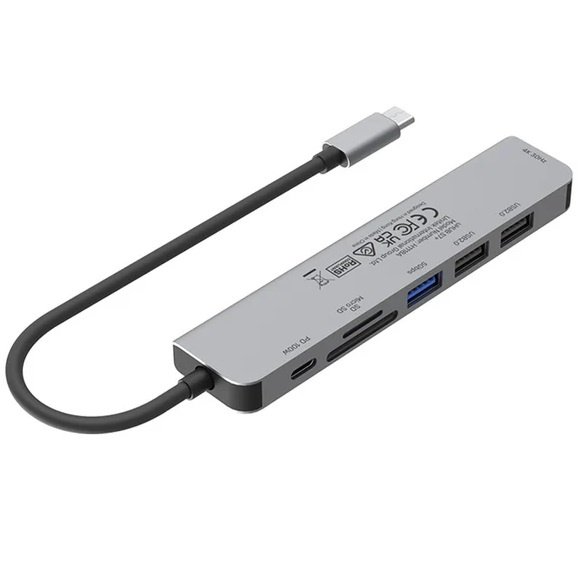 HUB USB-C Unitek 7 en 1 5Gbps con PD 100w - Image 2