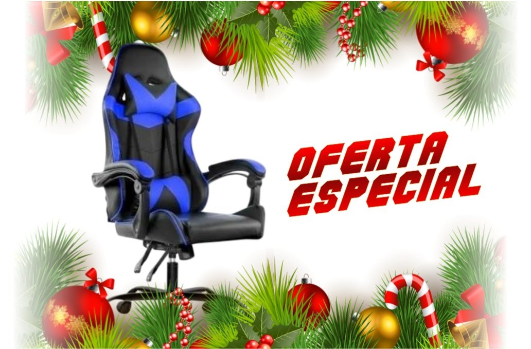 Silla Gamer ROM Negro/Azul Reclinable - Image 4