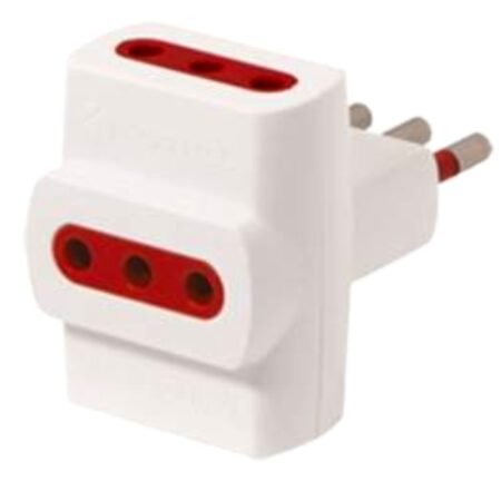 Adaptador Conatel 3x3L a Ficha 3L 100-240V Blanco