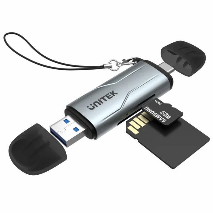 Lector de memoria Unitek R1010A Dual USB-A y USB-C - Image 5