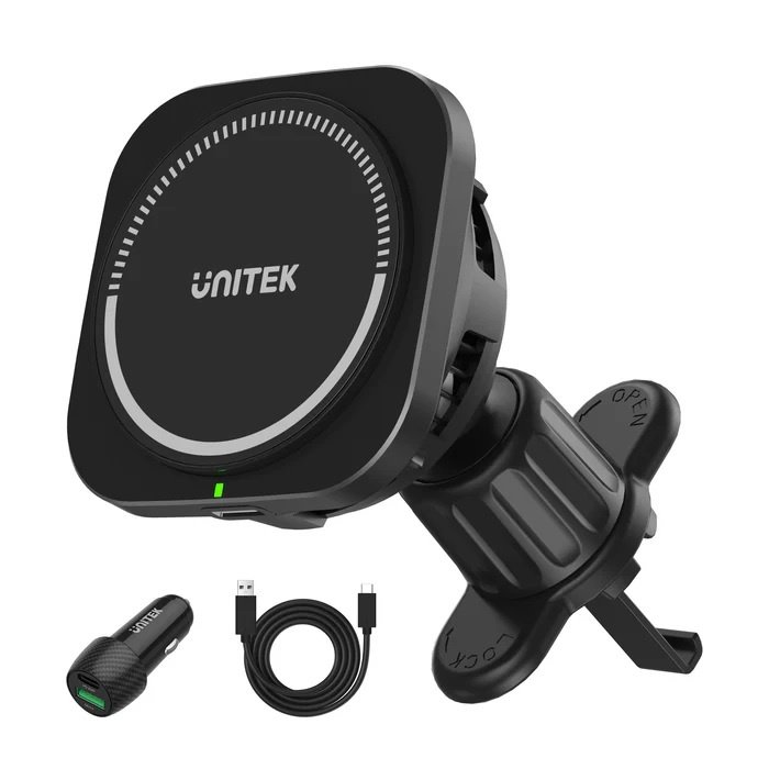 Cargador Unitek inalámbrico rápido Magsafe para Auto - Image 9