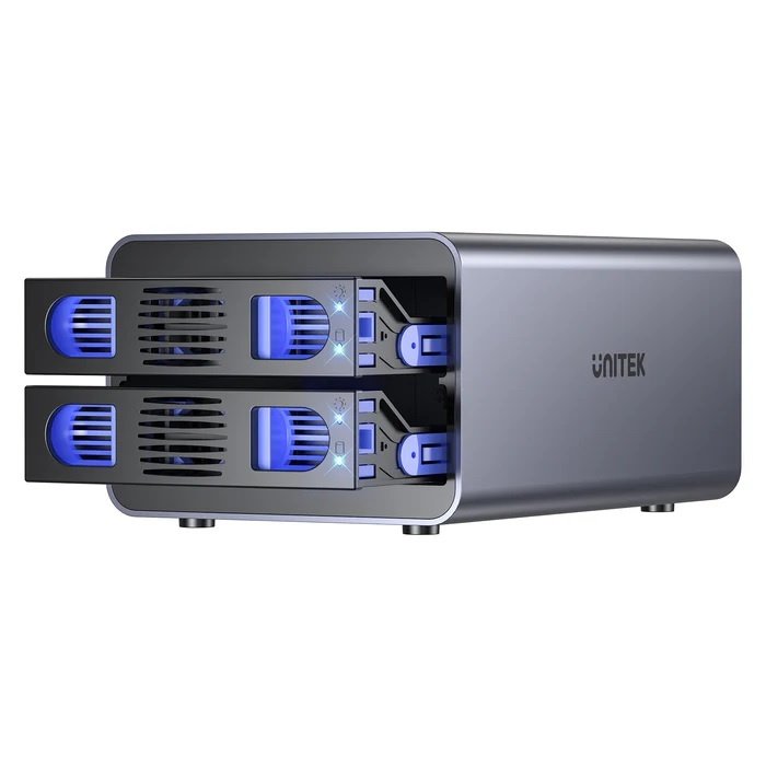 Gabinete Externo Dual Unitek USB C para 2 Discos RAID - Image 2
