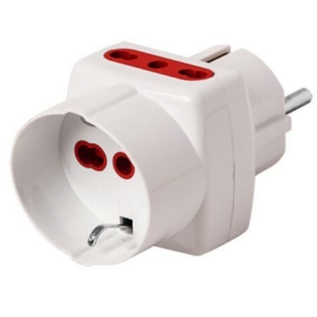 Adaptador de Corriente Conatel Schuko + 2x3L a Schuko