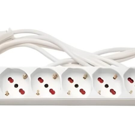 Alargue Conatel 6x Schuko 2500W 3m Blanco