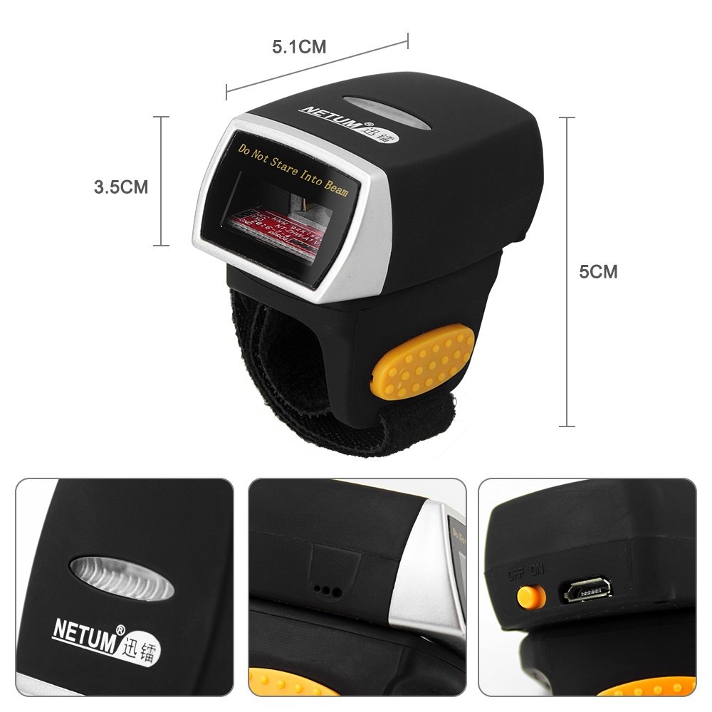 Lector de Código de Barras Netum NT-R2 2D Inalámbrico Tipo Anillo - Image 15