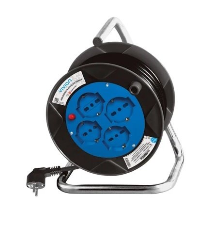 Alargue Carrete Conatel 15m 4xSchuko 2500W