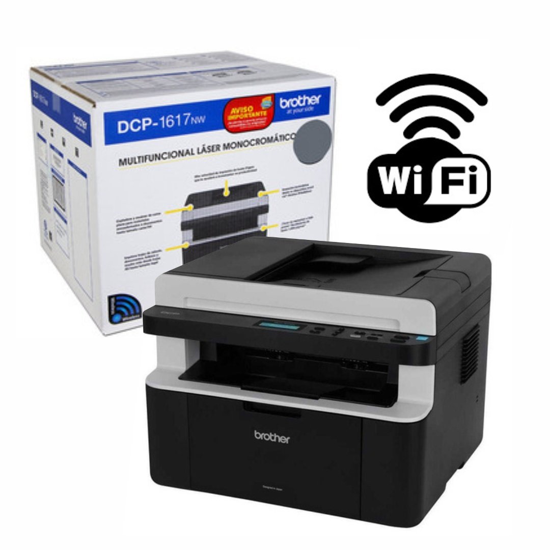 Impresora Láser Multifunción Brother DCP-1617NW Monocromática - Image 3