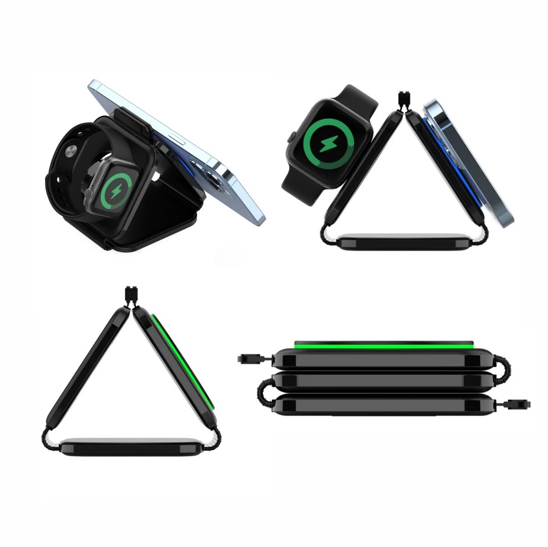Cargador Inalámbrico Unitek 3 en 1 Plegable 15W MagSafe - Image 139