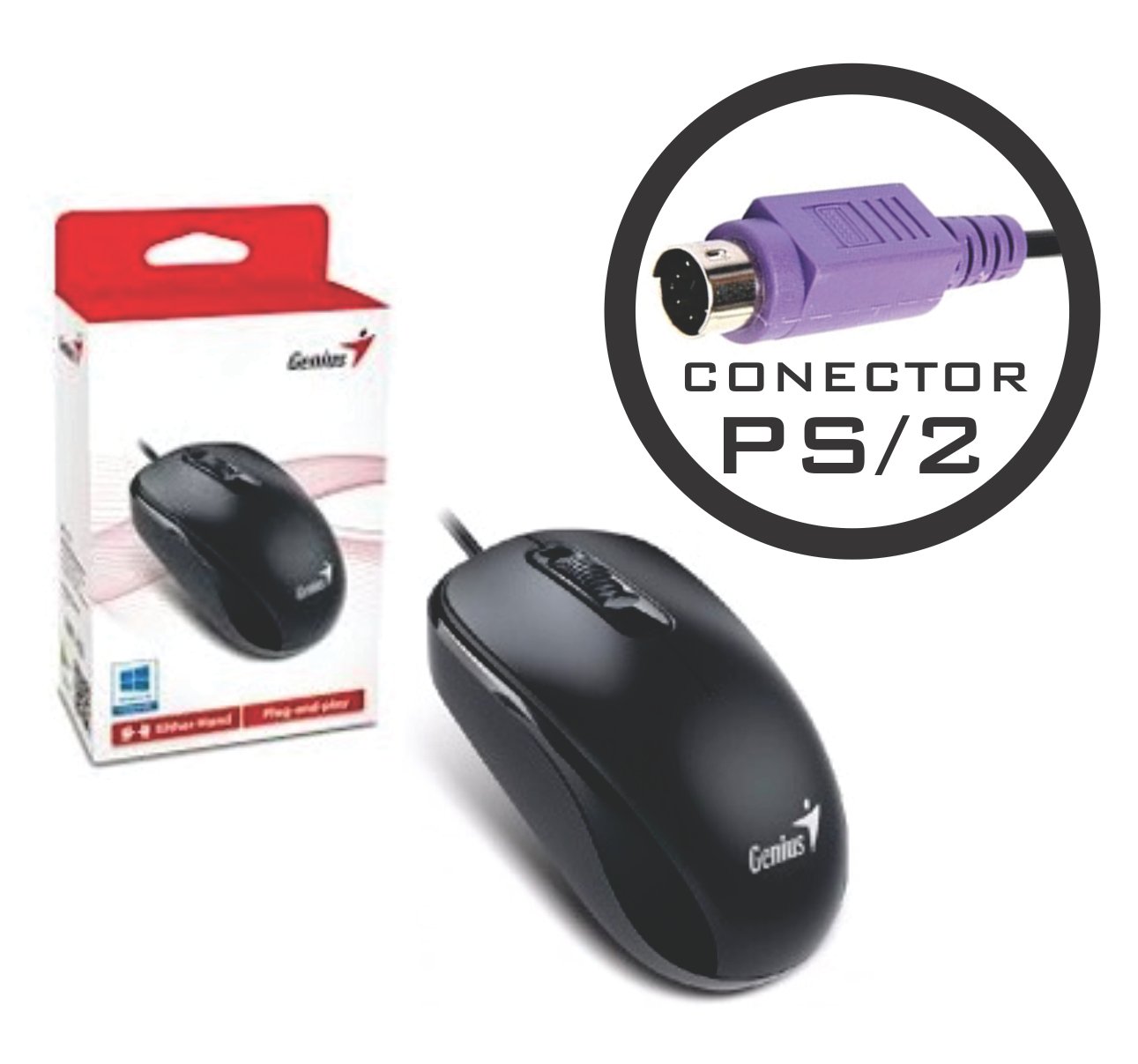 Mouse Genius DX-110 PS2 Negro - Image 46