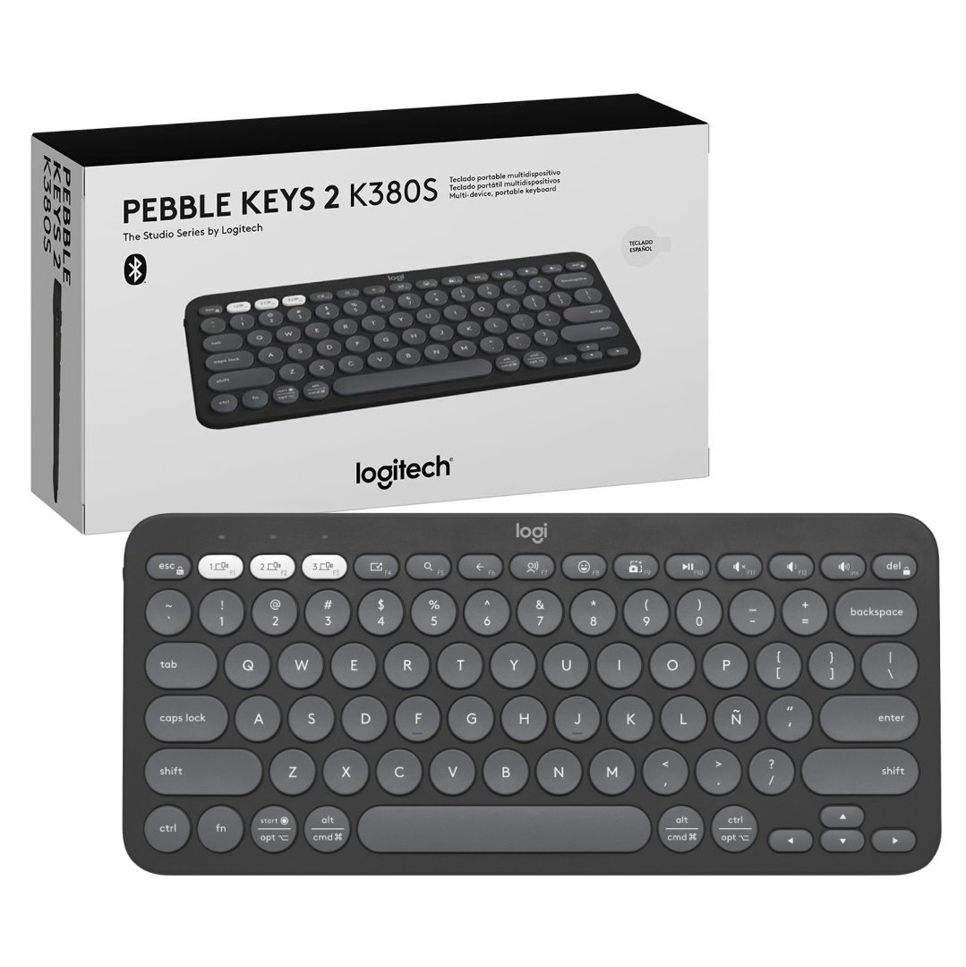 Teclado Logitech K380S Pebble Keys 2 Bluetooth Grafito - Image 4