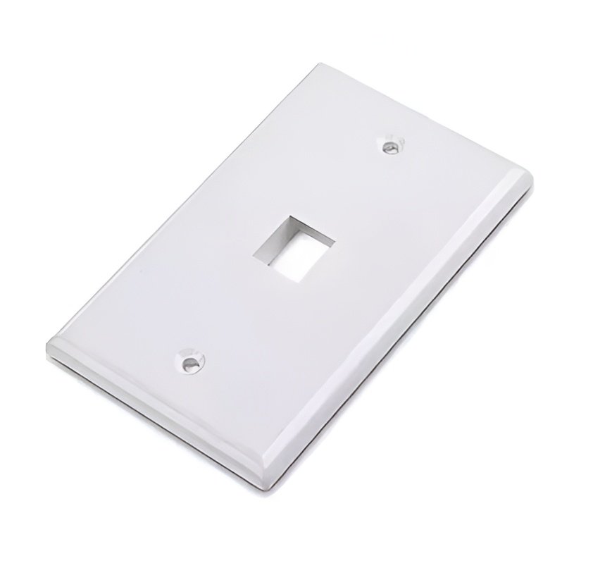 Plaqueta NRG+ RJ45 1 Puerto Blanco