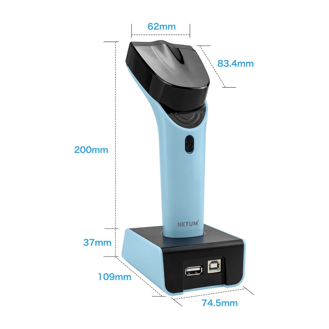 Lector de código de barras Netum 2D inalámbrico con base - Image 186
