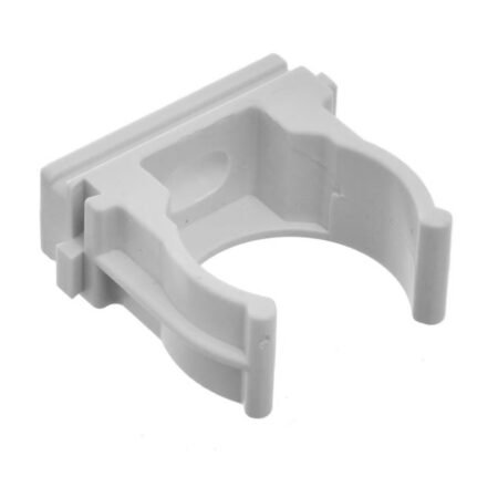 Clip Conatel para Tubo 25mm ABS Protección UV Gris