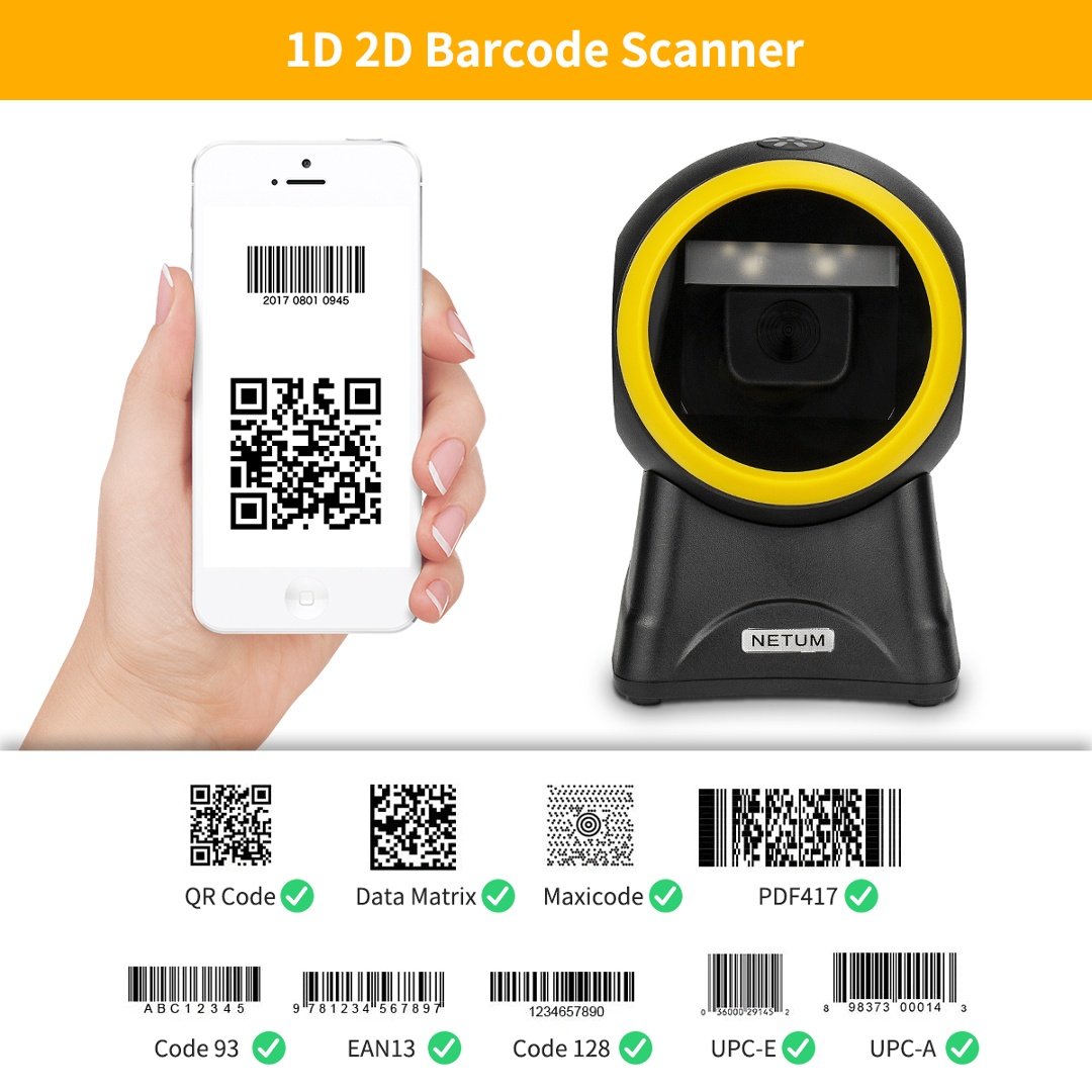 Lector de código de barras Netum 2D Omnidireccional - Image 180