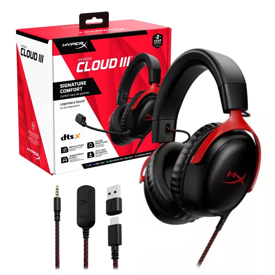 Audifono HyperX Cloud III Negro/Rojo - Image 93