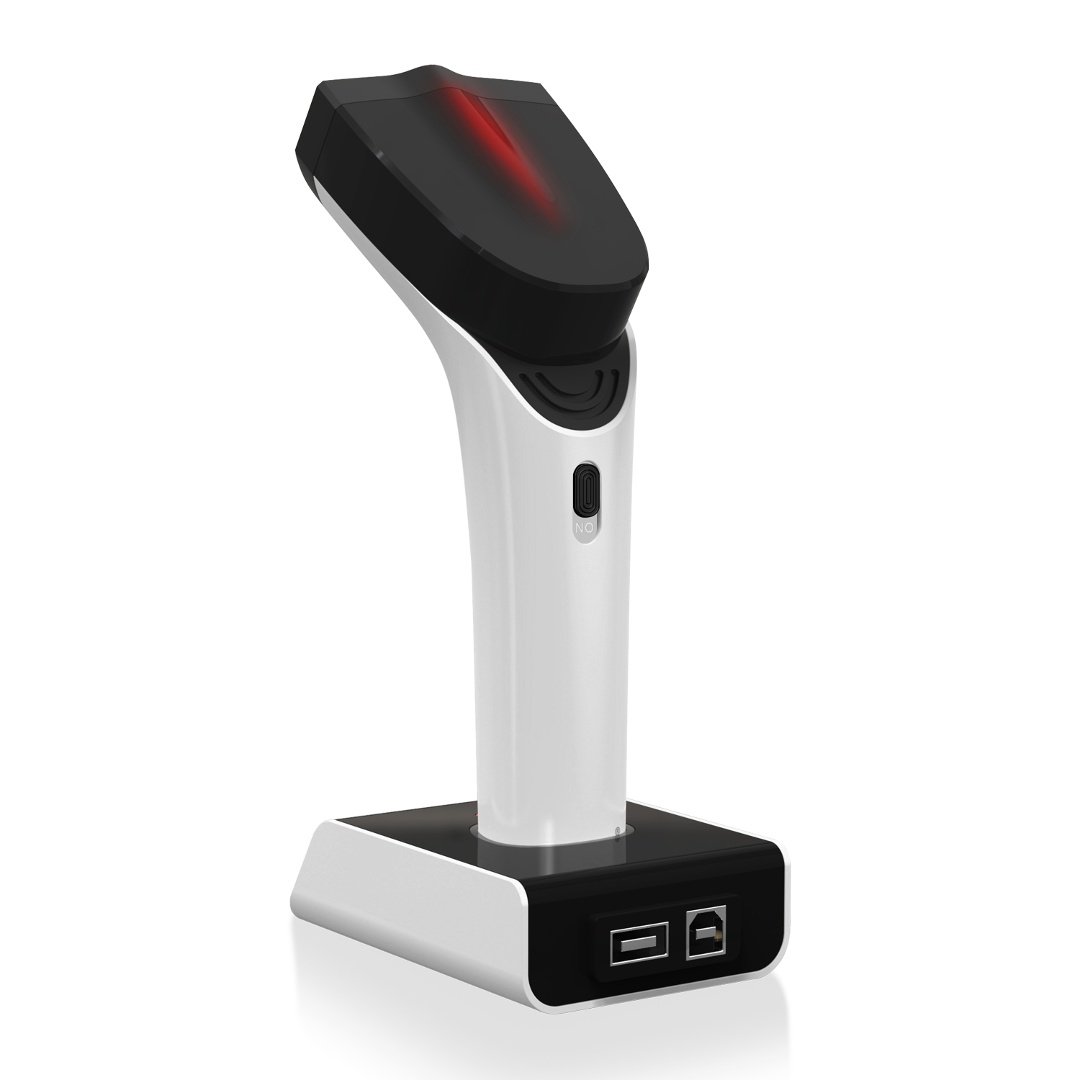 Lector de código de barras Netum 1D inalámbrico con base - Image 183