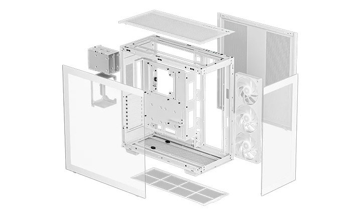 Gabinete DeepCool CH780 WH Panorámico ATX Blanco - Image 272
