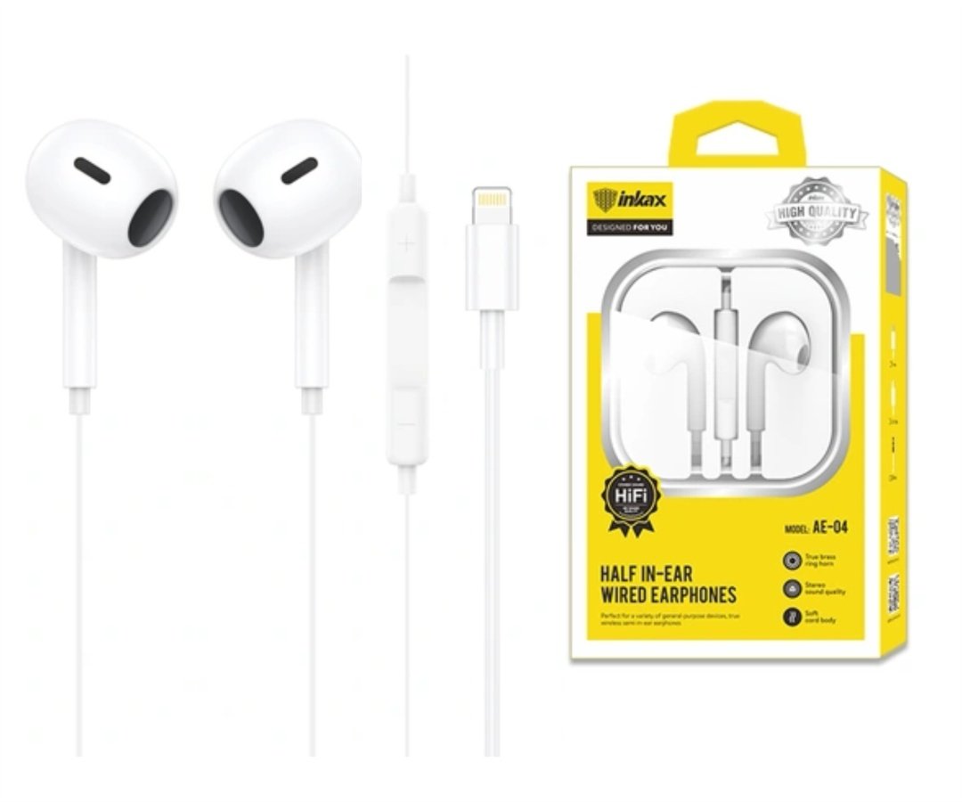 Auriculares Inkax Intraaurales Lightning Blancos