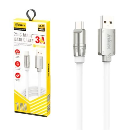 Cable Inkax USB-C 3A 1m Plateado