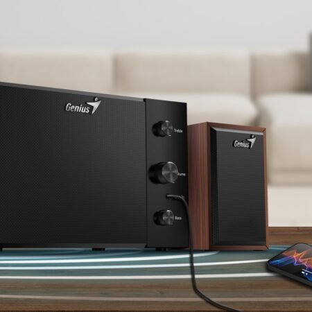 Parlante Genius SW-2.1 350 15W RMS Madera