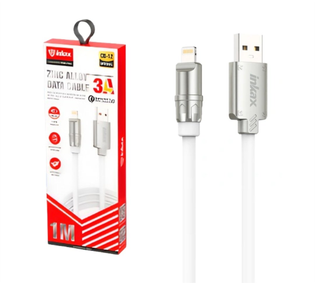 Cable Inkax Lightning 3A 1M Plateado