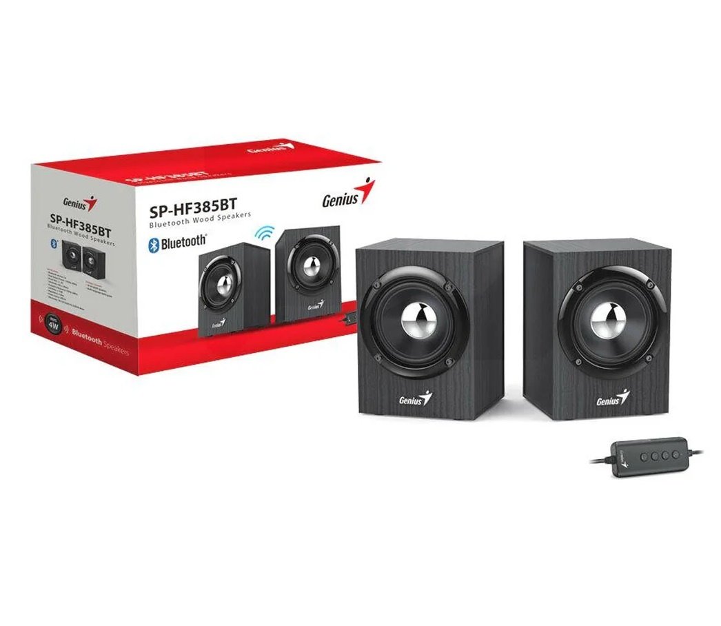 Parlantes Genius SP-HF385BT 4W Bluetooth Madera - Image 2