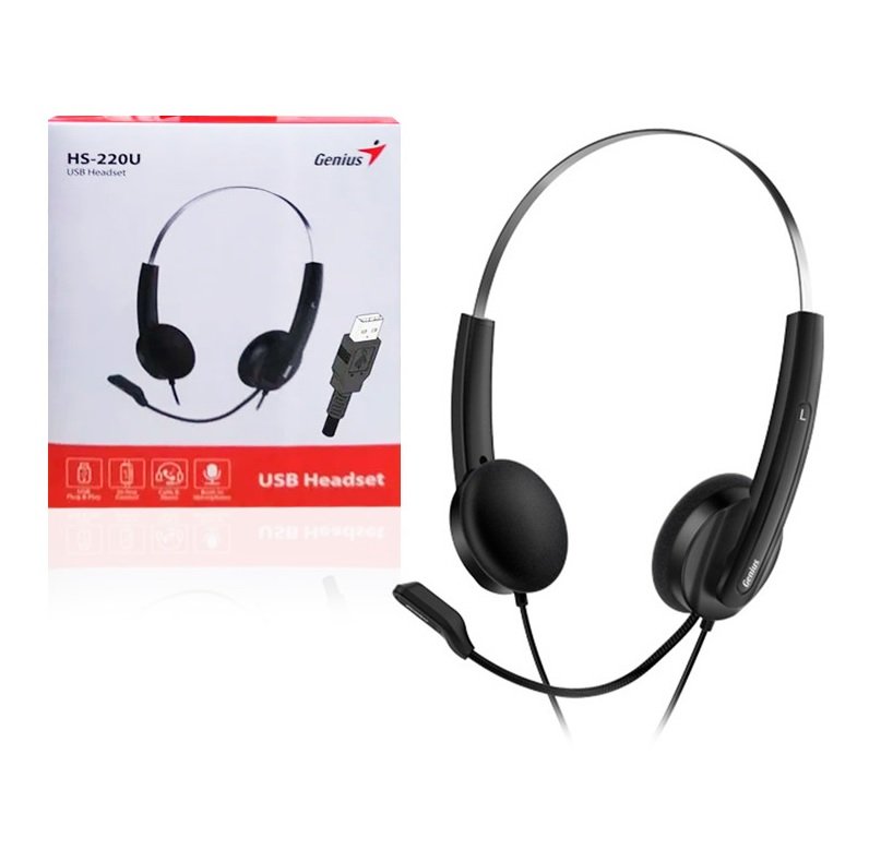 Audífonos Genius HS-220U USB Diadema Negro - Image 136