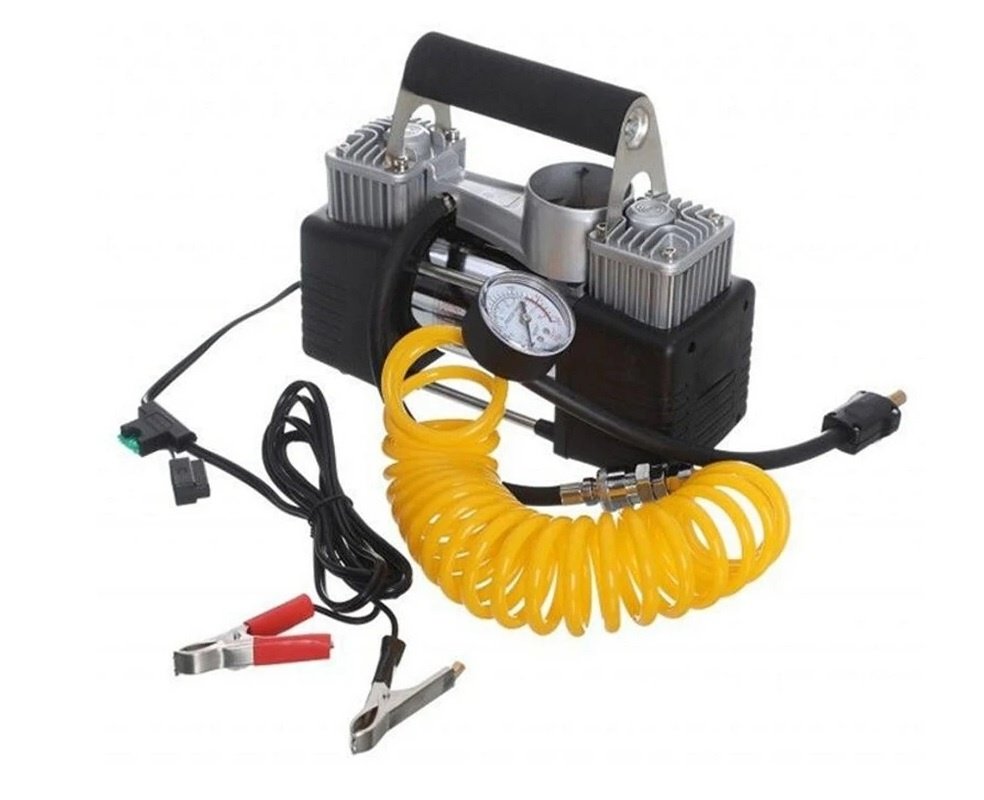 Compresor de Aire 12V 2 Cilindros 150 PSI