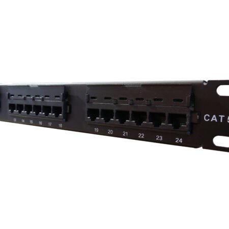 Patchera 24 puertos cat 5e para rack