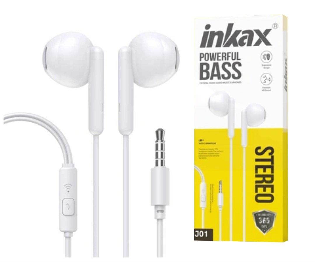 Auriculares Inkax semi-Intra 3.5mm Blancos