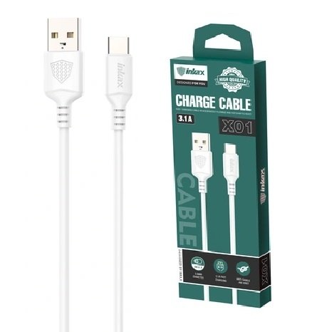 Cable Inkax USB-C 3.1A 1m Blanco