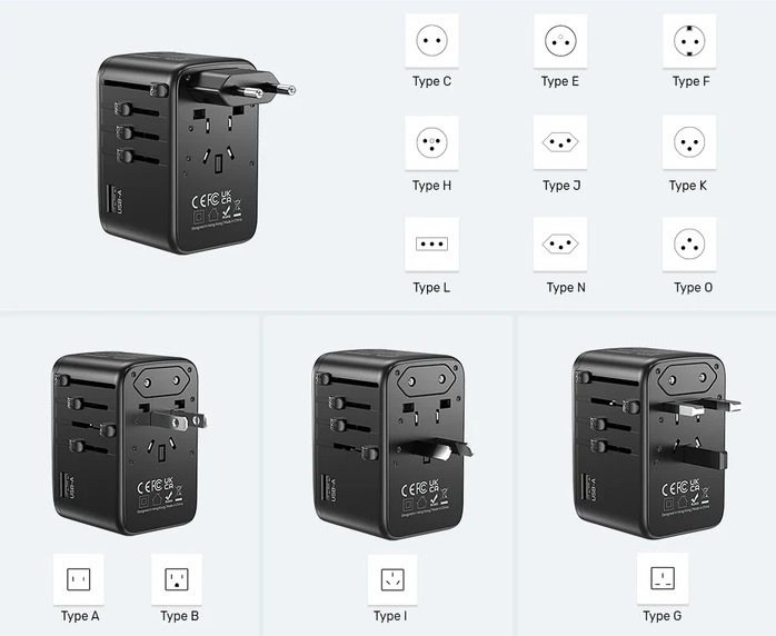 Cargador Adaptador Universal Unitek GaN 100W para Viaje - Image 270