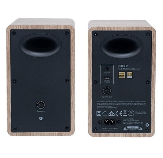 Parlantes Edifier 2.0 M60 66W bluetooth roble - Image 3