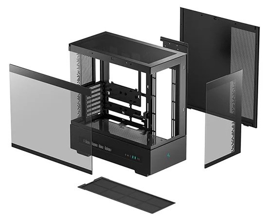 Gabinete DeepCool CH690 Digital ATX con Pantalla Negro