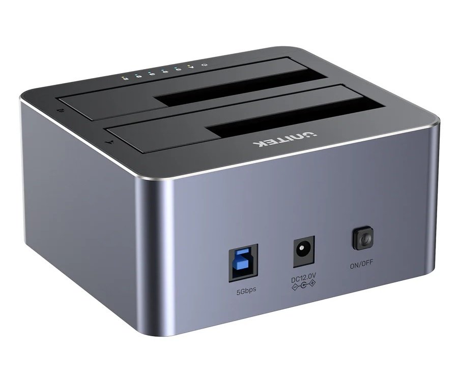 Dock Station Unitek USB 3.0 Doble Bahía SATA III