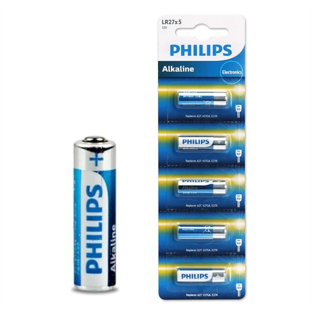 Pila alcalina Philips LR27 12V Pack x 5 Unidades