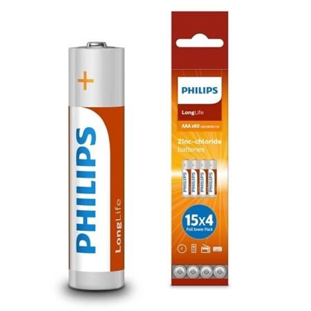 Pila de Zinc Philips LongLife AAA 1.5V Blister x 15 unidades