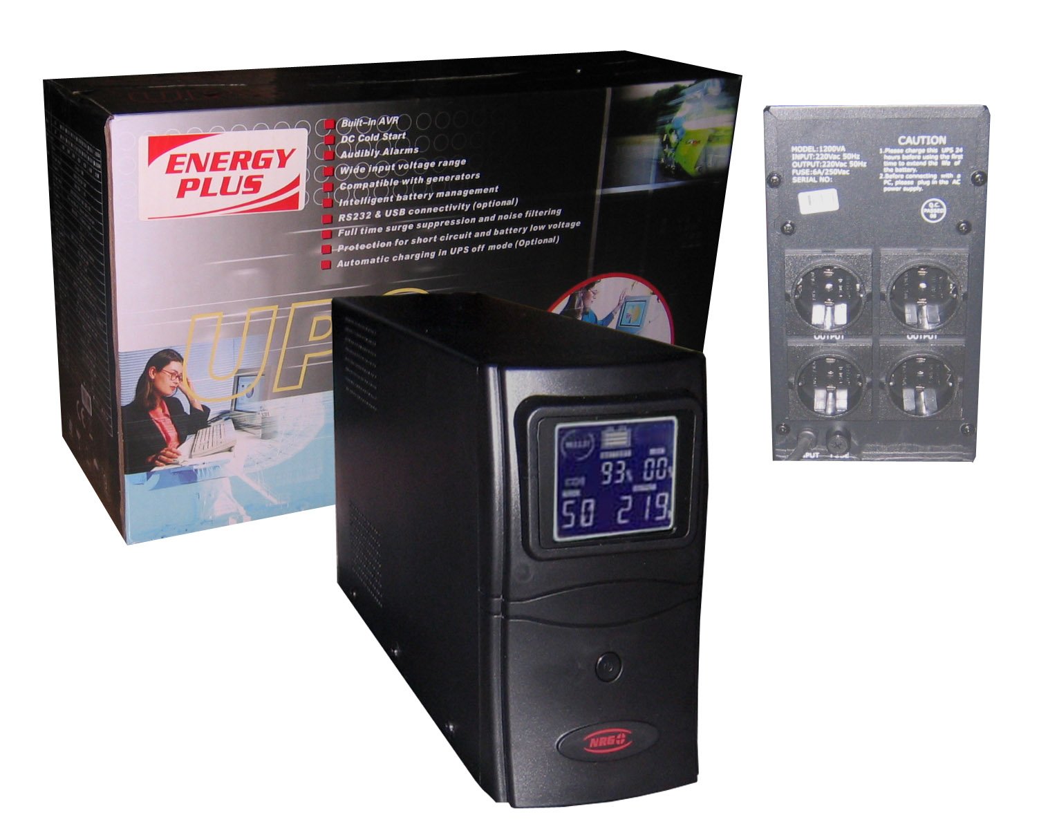 UPS NRG+ 1200va / 720w con pantalla LCD - Image 7