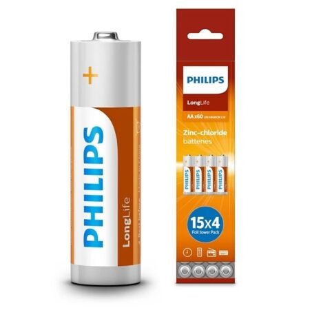 Pilas Philips LongLife AA 1.5V Pack 60 unidades